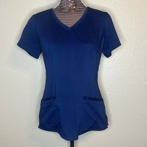 Healing Hands Navy Scrub Top Medium
